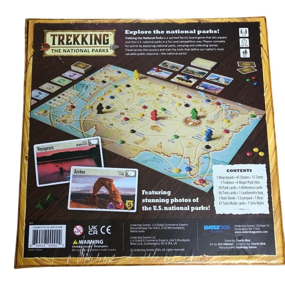 Trekking The National Parks Board Game Third Edition Family Night NEW SEALED NIB